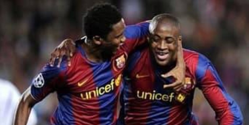 Yaya Touré et Eto'o Fils, deux coéquipiers de Barcelone Fc, en Espagne. (Dr)
