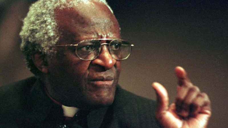 L'archevêque anglican sud-africain Desmond Tutu,