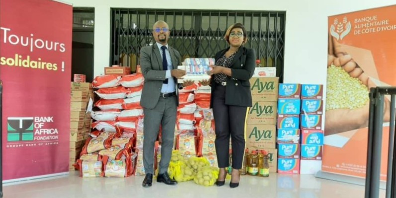 Une importante quantité de vivres a été remise à la banque alimentaire.(Dr)