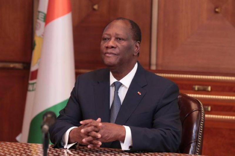 Le Président de la République de Côte d'Ivoire, Alassane Ouattara