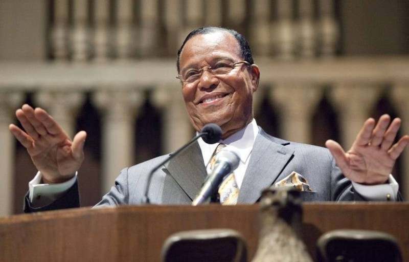 Le leader de l'organisation religieuse americaine nation of islam Louis Farrakhan