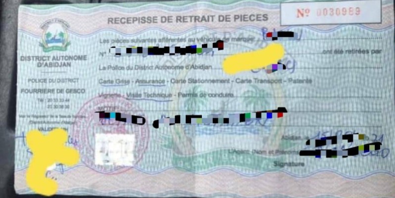 Les usagers invité à payer que dans les régies du District d'Abidjan et à la régie auxiliaire logée au Bureau Central des Amendes (BCA) de la préfecture de police. (DR)