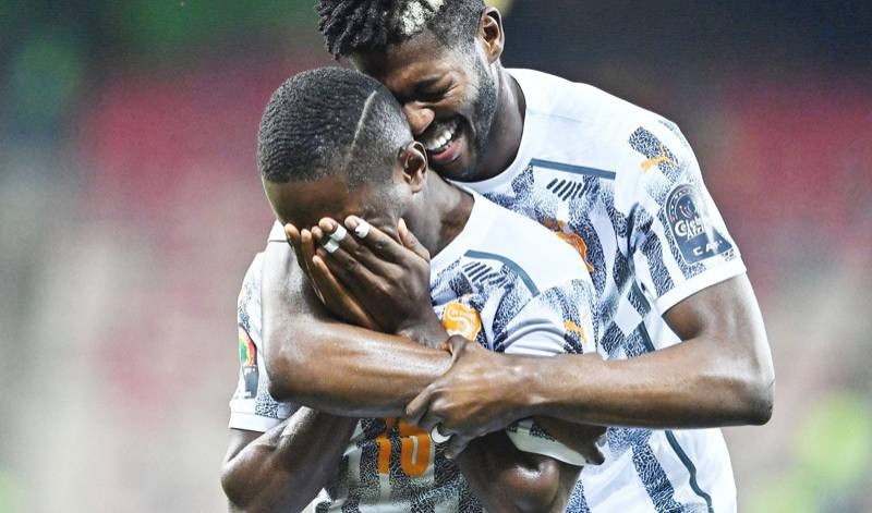 Max-Alain Gradel après son but. (Dr)