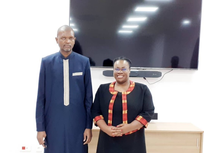 Dr Ranie-Didice Bah-Koné, Secrétaire Exécutif du CNLVC et M. Bécaye Diarra, économiste principal du PNUD