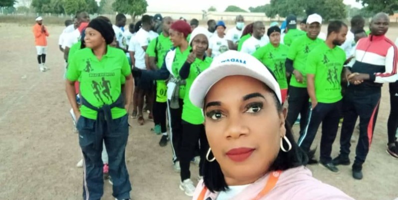 La présidente de Mafemci se réjouie de la bonne organisation de l'activité. (Ph: Dr)