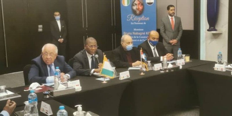 Le ministre Bruno Koné est à la tête de la délégation ivoirienne actuellement en Égypte.(Ph : Dr)