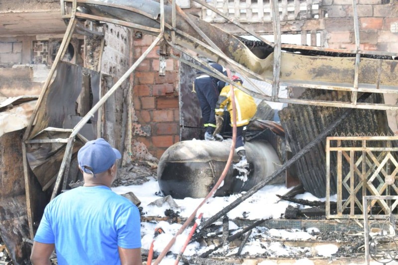 Une vue des dégâts causés par l'explosion. (Ph : Saint-Tra Bi)