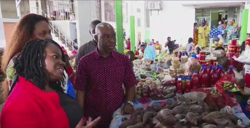 Dr Ranie-Didice Bah-Koné au marché gouro d'Adjamé
