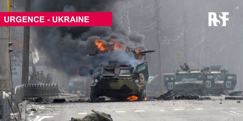 Les journalistes font les frais de la guerre en Ukraine. (RSF)