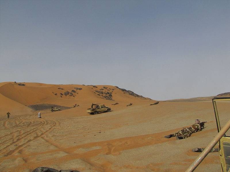 Troupes mauritaniens à la frontière avec le Mali en 2010. (Ph: Dr)
