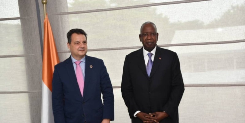 Le Médiateur de la République et Philippe Poinsot, Coordonnateur du système des Nations Unies, se sont engagés dans de futures coopérations pour la cohésion en Côte d’Ivoire. (DR)
