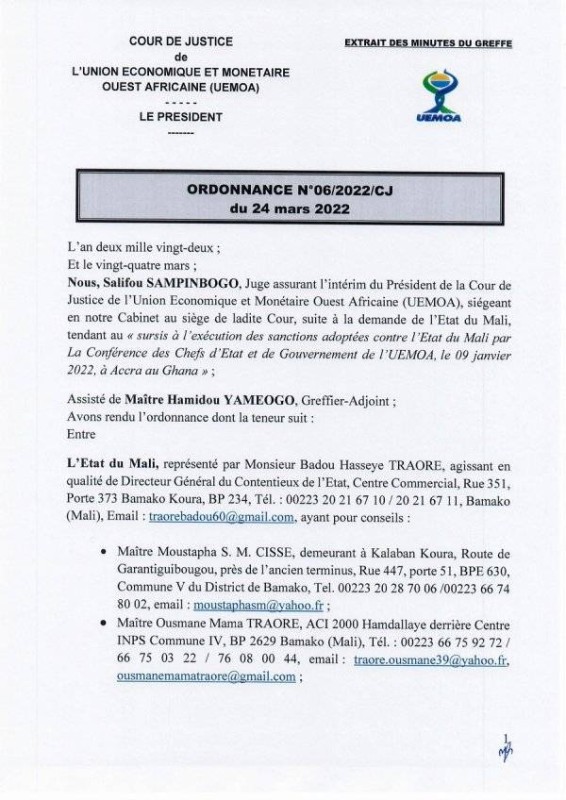 Le communiqué