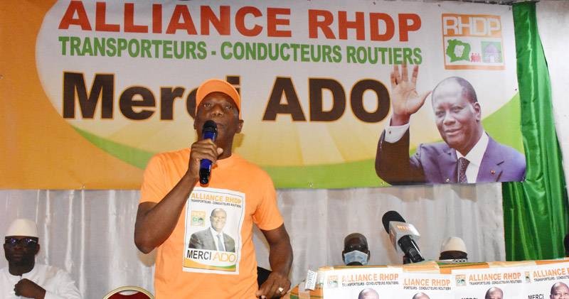 Diaby Ibrahim, coordonnateur national de l’Alliance, par ailleurs, secrétaire national adjoint chargé des syndicats et organisations socio-professionnelles du transport du Rhdp. (Ph: Dr)