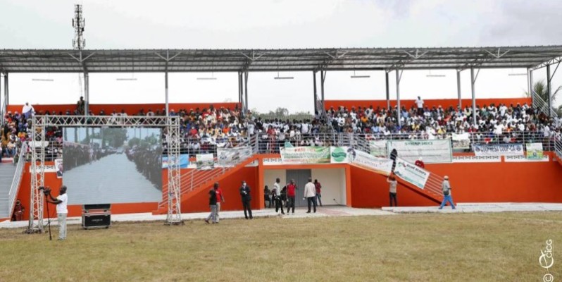 Une vue du stade d'Aboisso. (DR)