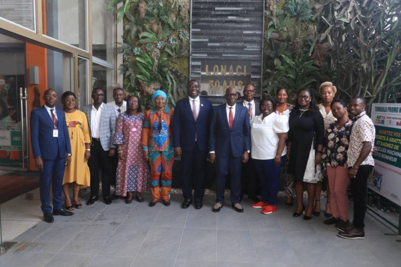 Dramane Coulibaly, Directeur général, a eu des échanges fructueux avec le directeur général de la Loterie du Ghana, Samuel Awuku. Photo Dr