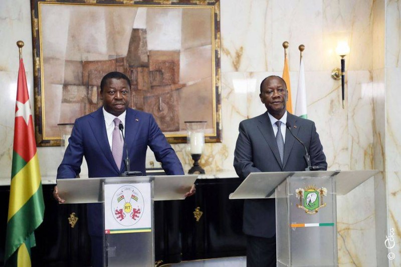Les Présidents Fuare Gnassingbé et Alassane Ouattara