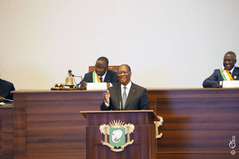 Alassane Ouattara devant le congrès