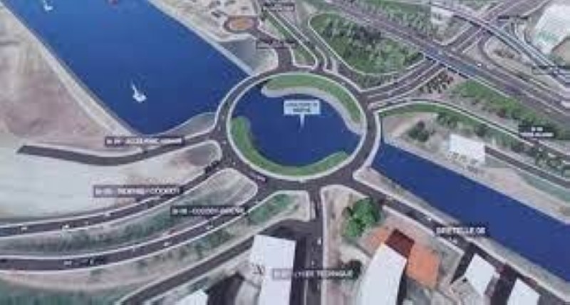 La maquette du carrefour de l'indénie. (Dr)