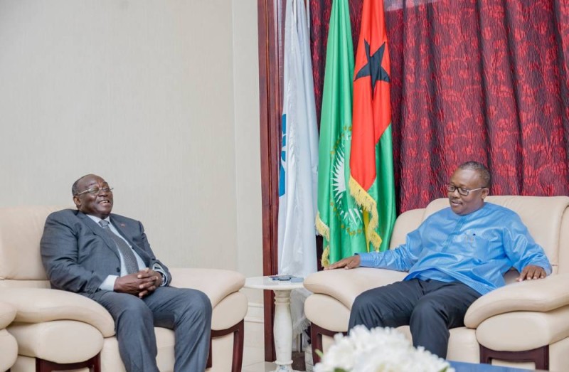 Le Vice-Président de la République,Tiémoko Meyliet Koné a échangé avec le Président de la Guinée Bissau. (DR)