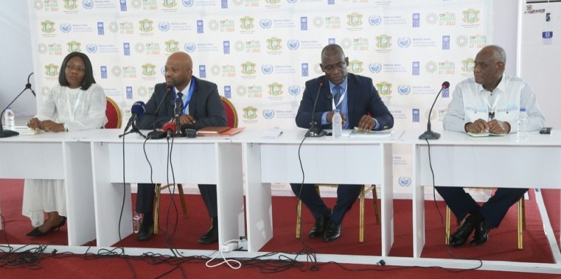 Alex Pierre-Arnaud Assanvo, secrétaire exécutif de l’Initiative cacao Côte d’Ivoire/Ghana (2e à partir de la gauche). (Ph: Dr)