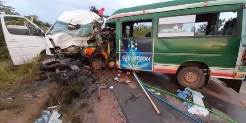 Une vue des véhicules entrés en collision. (Ph: AIP)