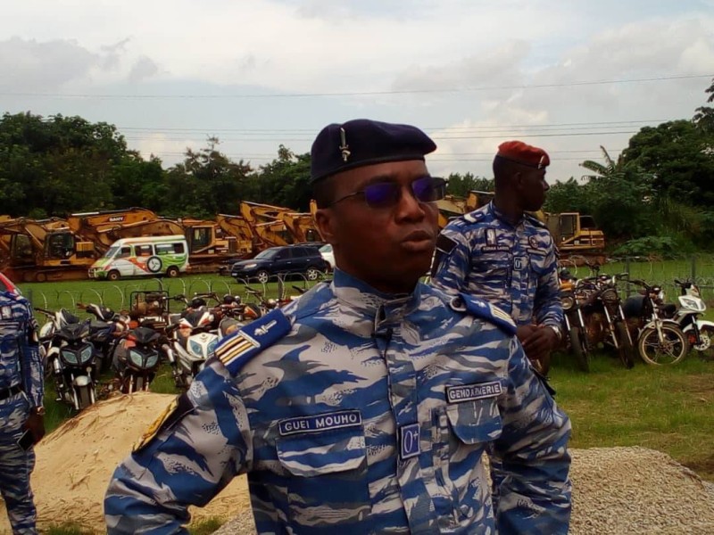 Le Lieutenat-colonel Guei Mouho fait le bilan. (Ph: Bavane)