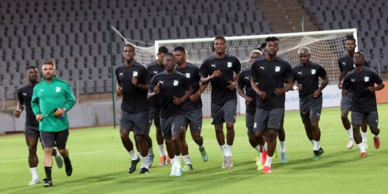 L’équipe a effectué les derniers réglages, hier, au nouveau stade de Yamoussoukro. (Ph: Sébastien Kouassi)