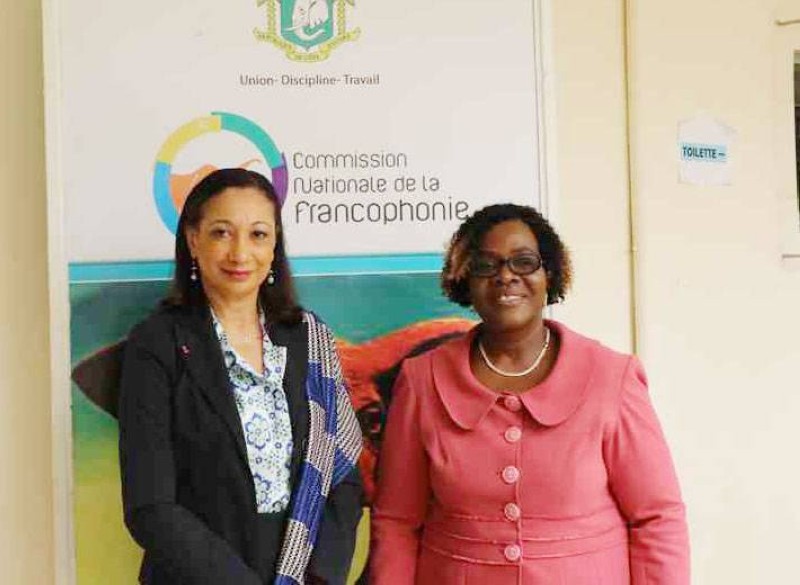 La Ministre Françoise Remarck et Mme Bernise N’Guessan, Secrétaire Générale de la CNF par intérim