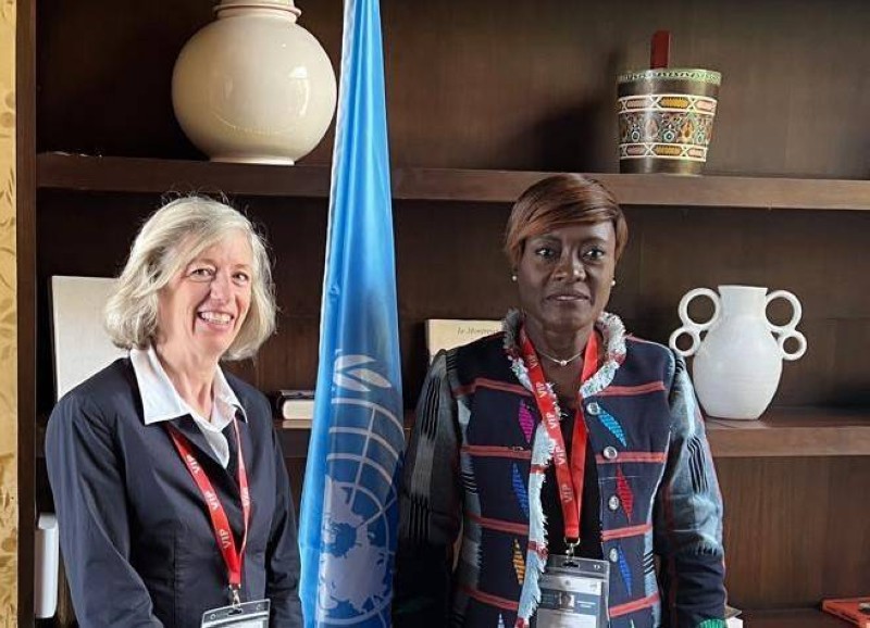 La ministre Mariatou Koné et la Directrice Générale Adjointe de l’Unesco, Stefania GIANNINI.