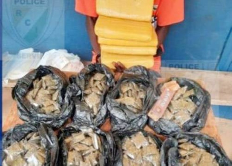 6,670 kg de cannabis saisis. (Ph: DGPN)