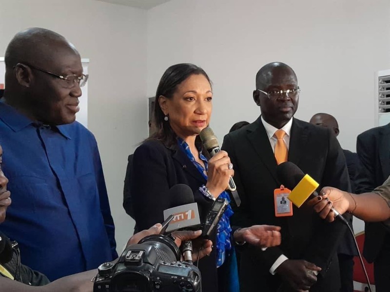La ministre de la culture et la francophonie Françoise Remarck à l’atelier de renforcement des capacités sur les fondamentaux de la gestion collective des droits d’auteurs et droits voisins.