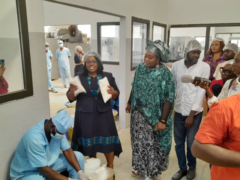 Dr Ranié-Didice Bah-Koné était à Abobo-Belleville à l'usine de transformation de céréale locale.