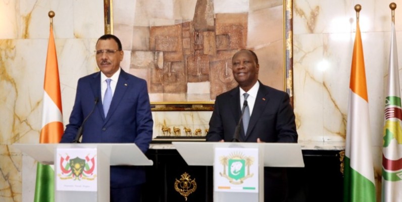 Les Présidents Ouattara et Bazoum se sont félicités de l’excellence des relations entre leurs deux pays. (Ph: Poro Dagnogo)