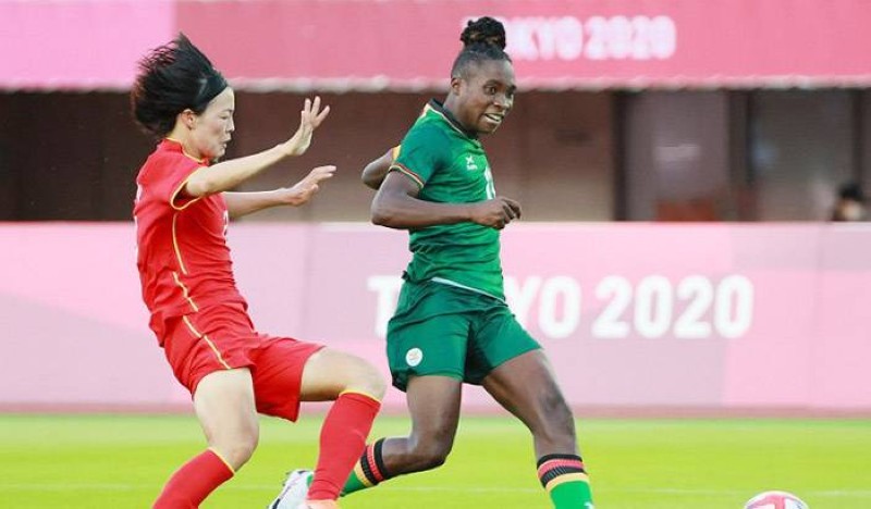 Barbra Banda (en vert) écartée de l'équipe zambienne pour la Can féminine 2022. (Ph: Dr) 