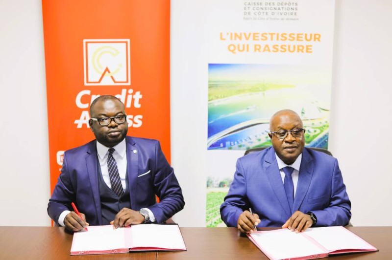 Le DG de la Cdc-Ci, Lassina Fofana et Ali Badini, Administrateur Directeur Général de Crédit Access