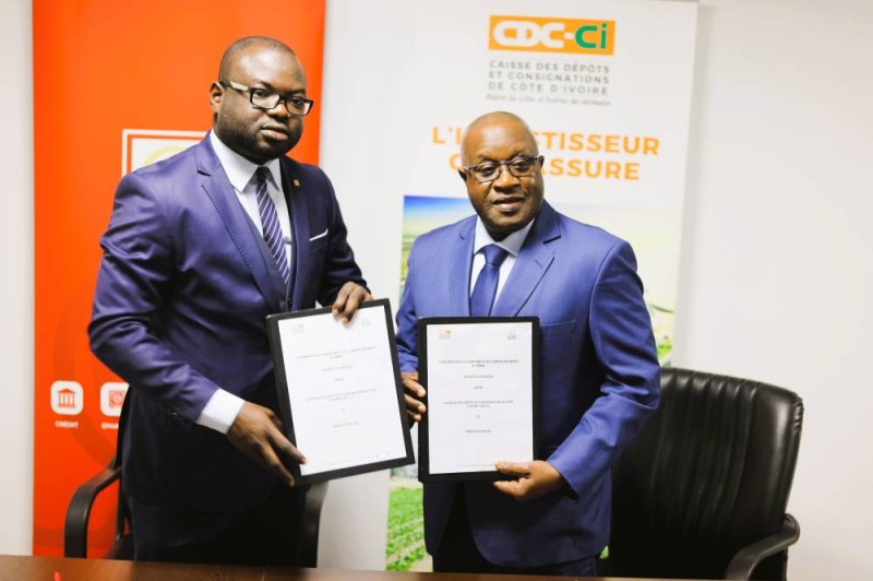 Le DG de la Cdc-Ci, Lassina Fofana et Ali Badini, Administrateur Directeur Général de Crédit Access