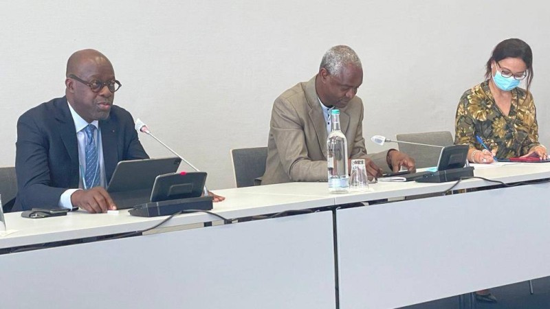 Alain Donwahi et Ibrahim Thiaw, respectivement Président de la COP 15 et Secrétaire Exécutif