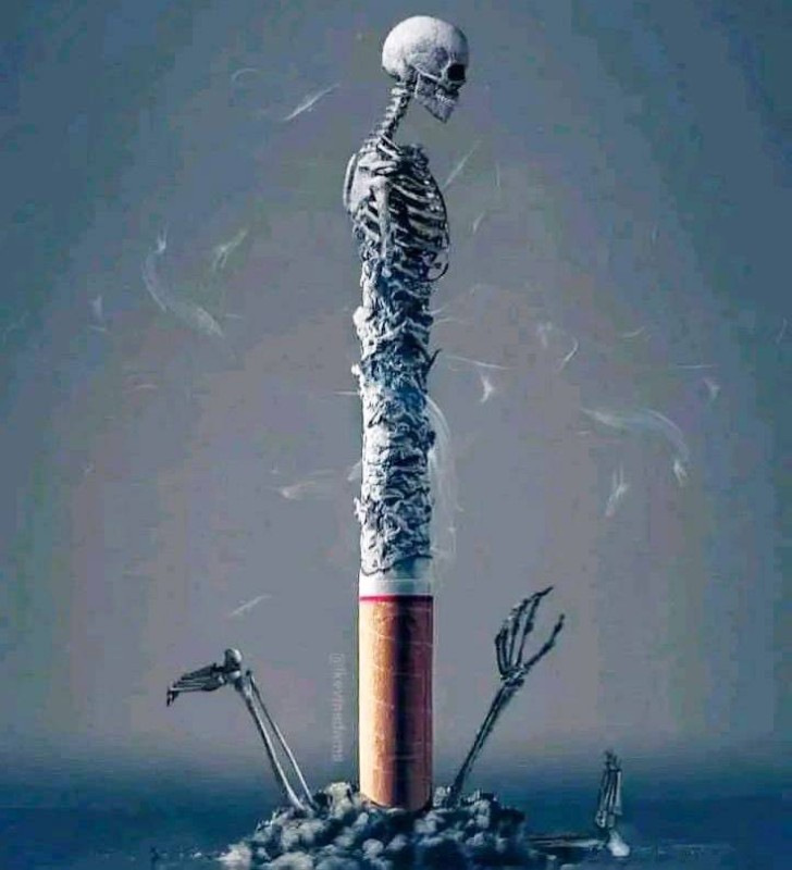 Une caricature de ce qui arrive aux fumeurs. (Ph: Dr)