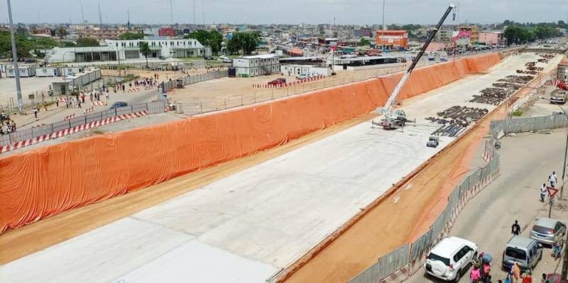 Les travaux de l'échangeur d'Abobo. (Ph: Dr)