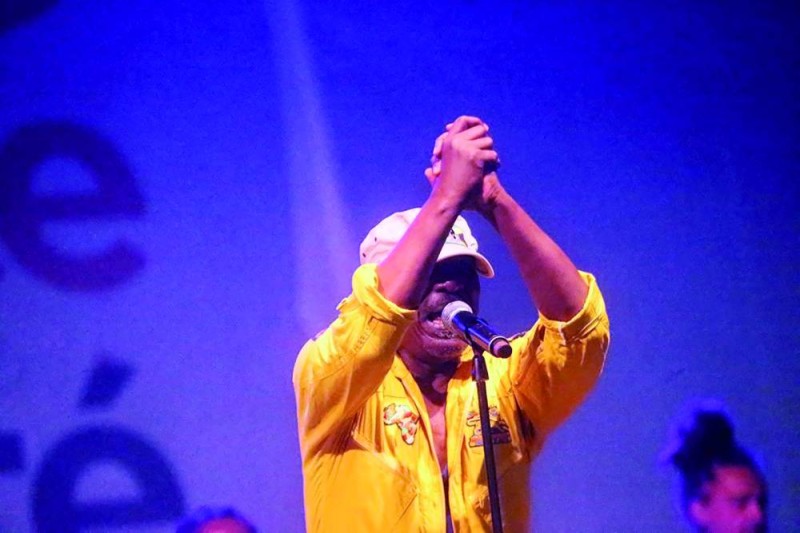La star du reggae a, au cours de sa prestation, exhorté les leaders politiques à l'union et à la paix. ( Ph: Sebastien Kouassi)