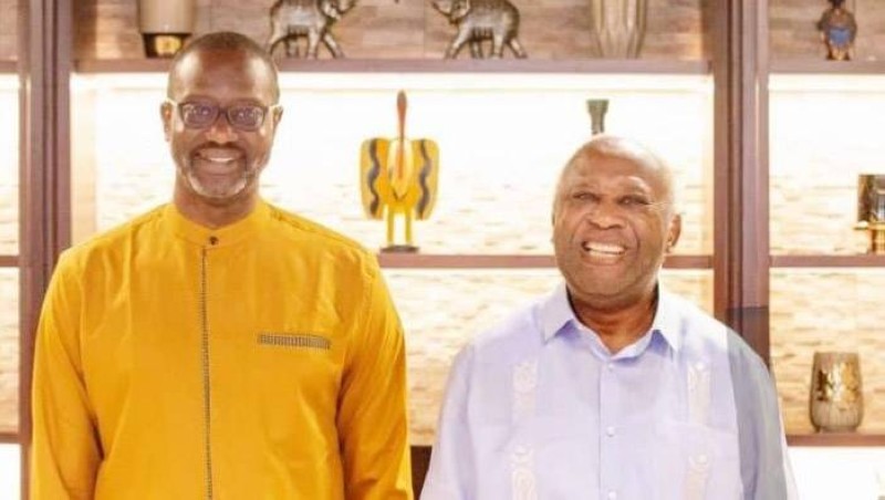 Tidjane Thiam et Laurent Gbagbo. (Ph: Dr)