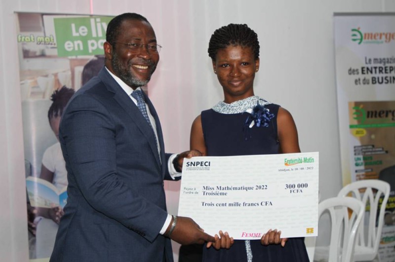Konan Anne Berenice, Miss mathématique de la classe de 3e de l'année 2022. (Ph: Joséphine Kouadio)