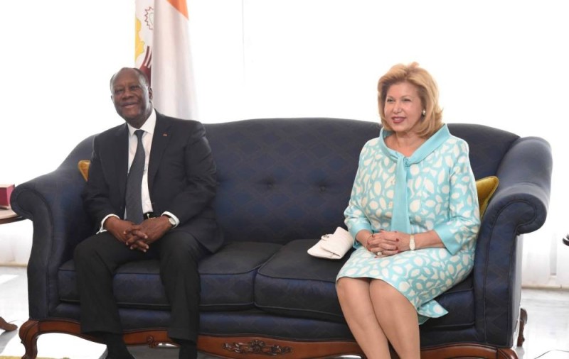 Dominique et Alassane Ouattara