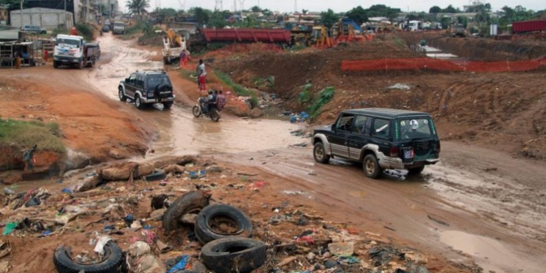 Circuler à l'intérieur de N'Dotré est un calvaire. (Ph: Véronique Dadié)