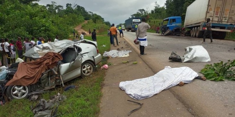 La collision a fait 3 morts. (Ph: H. Adou)