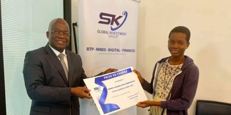Monney Chiadon Joëlle reçue par le directeur général de "SK Global Investment Group". (Ph: Dr)