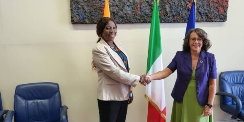 Kandia Camara et son homologue italien. (Ph: Dr)
