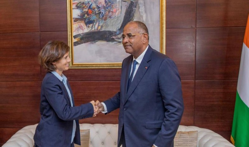 La nouvelle Directrice générale du Groupe Orange reçue par le Premier Ministre Patrich Achi