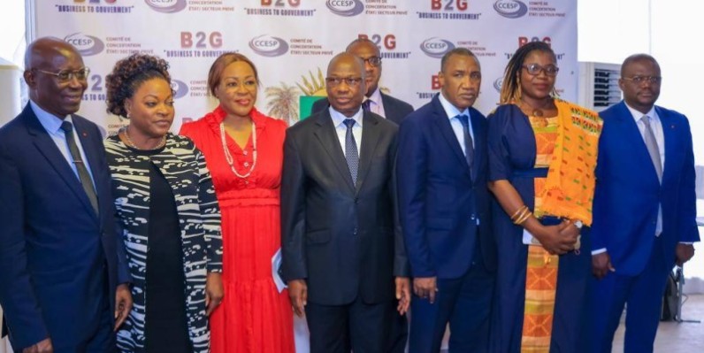 Les officiels lors du lancement de la 6e édition des rencontres « Business to government » (Ph: Dr)
