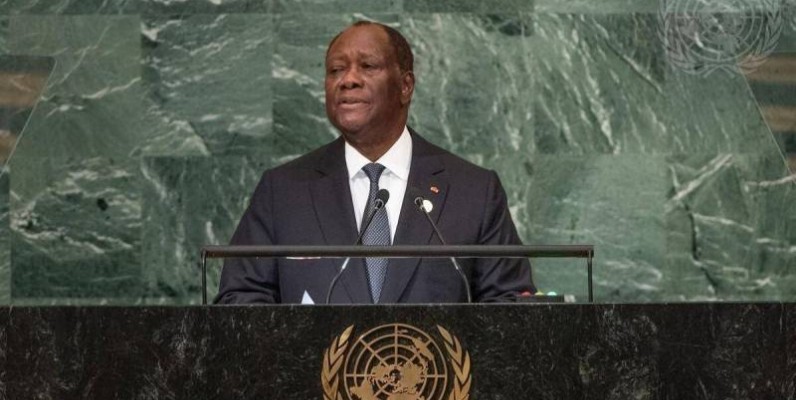 Alassane Ouattara, Président de la République de Côte d'Ivoire, à la 77e session de l'Assemblée générale des Nations unies. (Ph: Dr)
